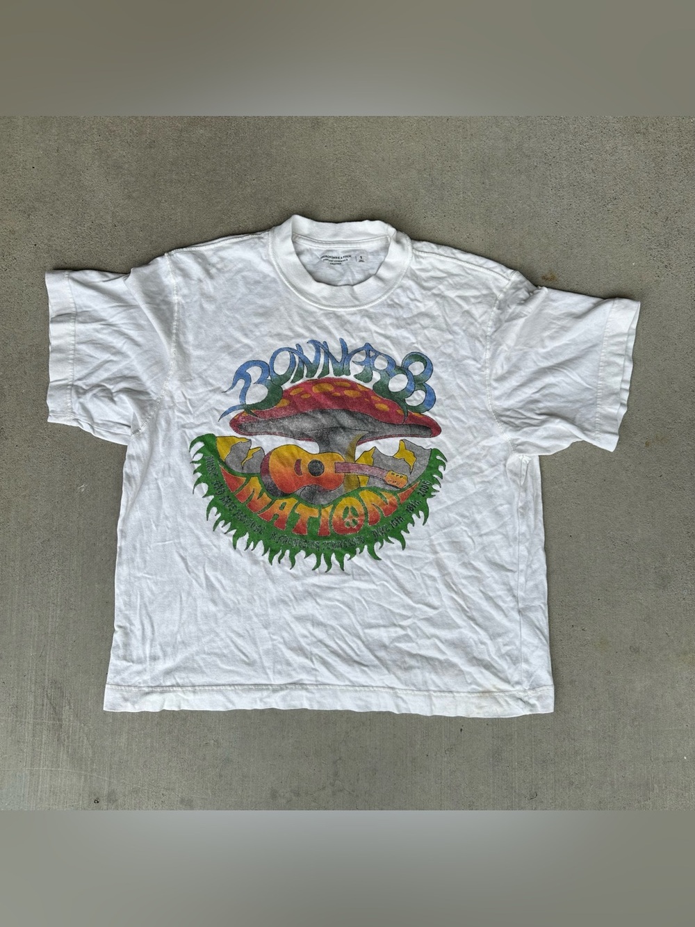 Abercrombie & Fitch Modern
Bonnaroo 2006 Graphic Mushroom Guitar Tee Size Small